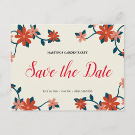 Postal Personalizado - Floral Garden Party Save The Date