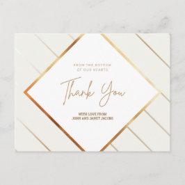 Postal Personalizado - Foliage Pattern Fancy Gracias