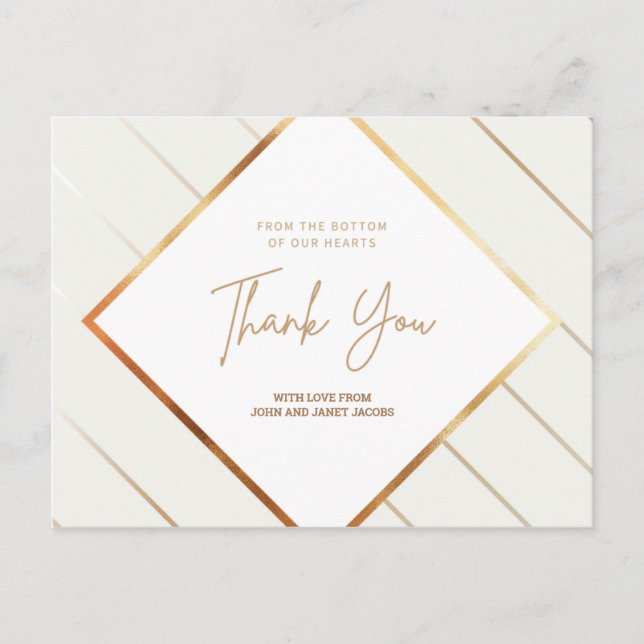 Postal Personalizado - Foliage Pattern Fancy Gracias (Anverso)