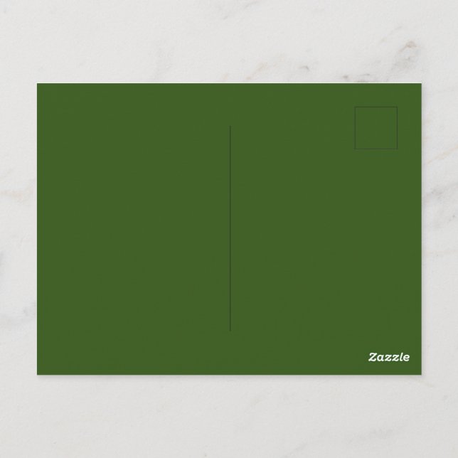 Postal Personalizado Forest Green Picture-Perfect Standar (Reverso)