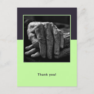 Postal Personalizado Foto Aged Home Caregiver Gracias