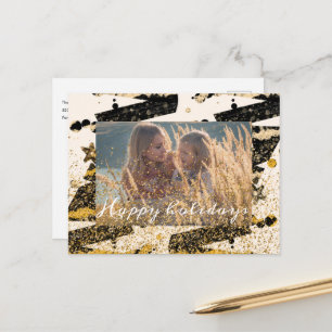 Postal personalizado foto elegantes árboles de Navidad ne