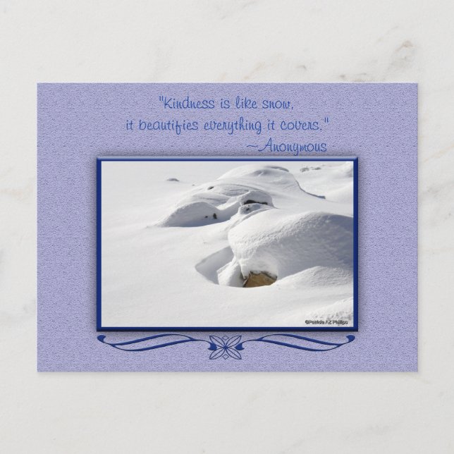 Postal Personalizado fotográfico de nieve en invierno sob (Anverso)