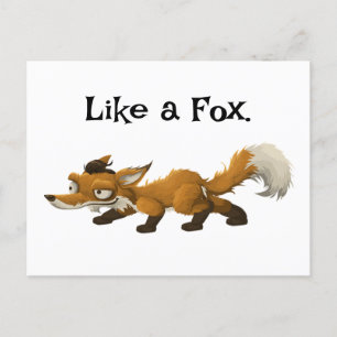 Postal Personalizado Fox inteligente - Diseño "Como un Fo