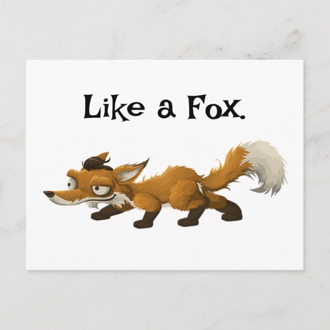 Postal Personalizado Fox inteligente - Diseño "Como un Fo (Anverso)