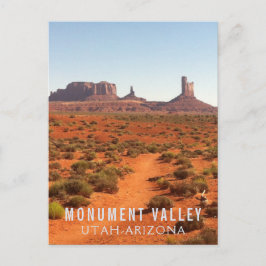 Postal Personalizado fronterizo de Monument Valley Utah-A