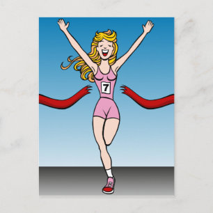 Postal Personalizado Ganadora de Carrera