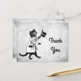 Postal Personalizado Gato de Guay Vintage Gracias Postcar