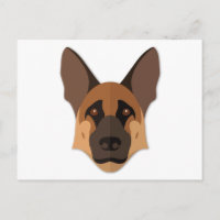 Personalizado German Shepherd Head