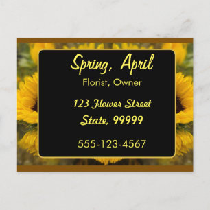 Postal Personalizado Golden Sunflower cálido