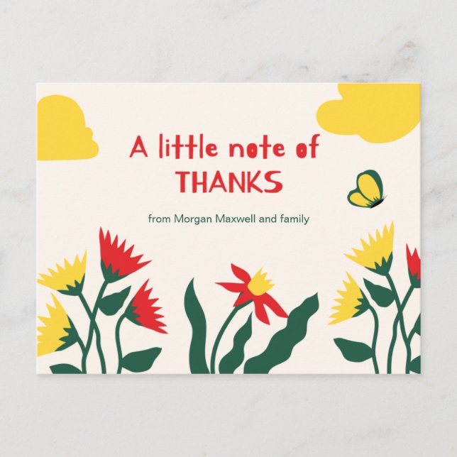 Postal Personalizado - Gracias personales por el gusto (Anverso)