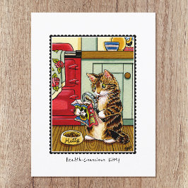 Postal Personalizado gracioso de gatos gatitos consciente