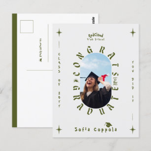 Postal Personalizado Graduación moderna de arco fotográfi