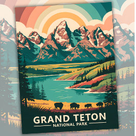 Postal Personalizado Gran Teton Parque Nacional Viaje de 
