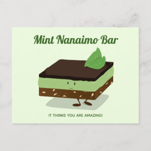 Postal Personalizado Green Mint Nanaimo Bar Sonriente