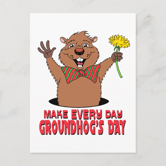 Postal Personalizado Groundhog