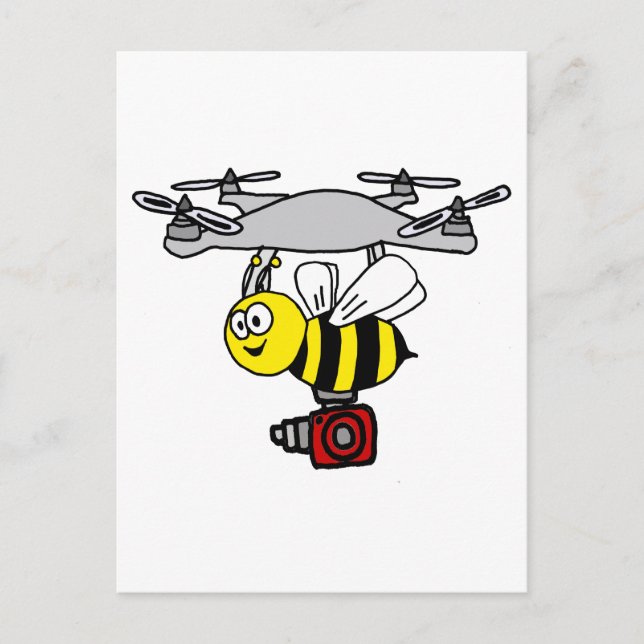 Postal Personalizado Guay Yellow Jacket Bee Drone (Anverso)