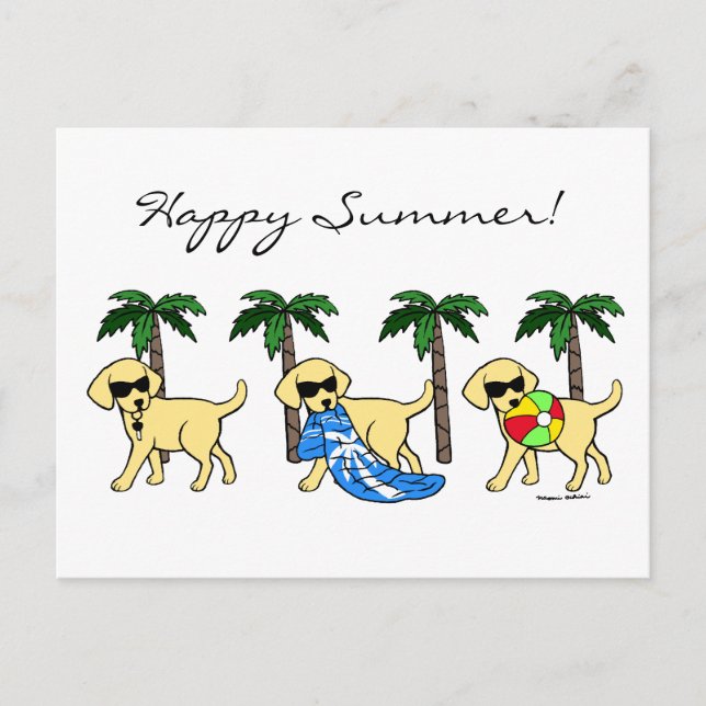 Postal Personalizado Guay Yellow Labradors (Anverso)