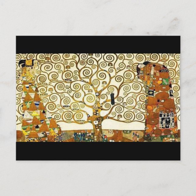 Postal Personalizado. Gustav Klimt. Árbol de vida. (Anverso)
