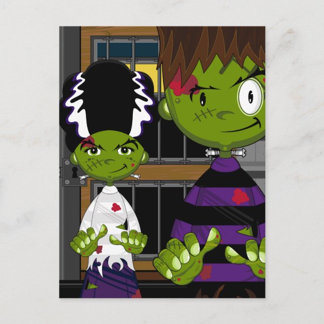 Postal Personalizado Halloween Frankensteins Monster (Anverso)