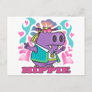 Postal personalizado hippie hippie hippie lindo con texto