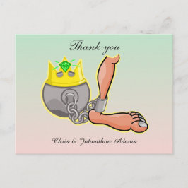 Postal Personalizado humorístico y Boda de cadenas gracia