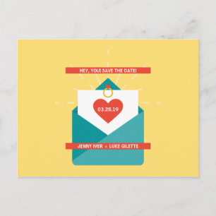 Postal Personalizado - Ilustracion Cuto Guardar La Fecha