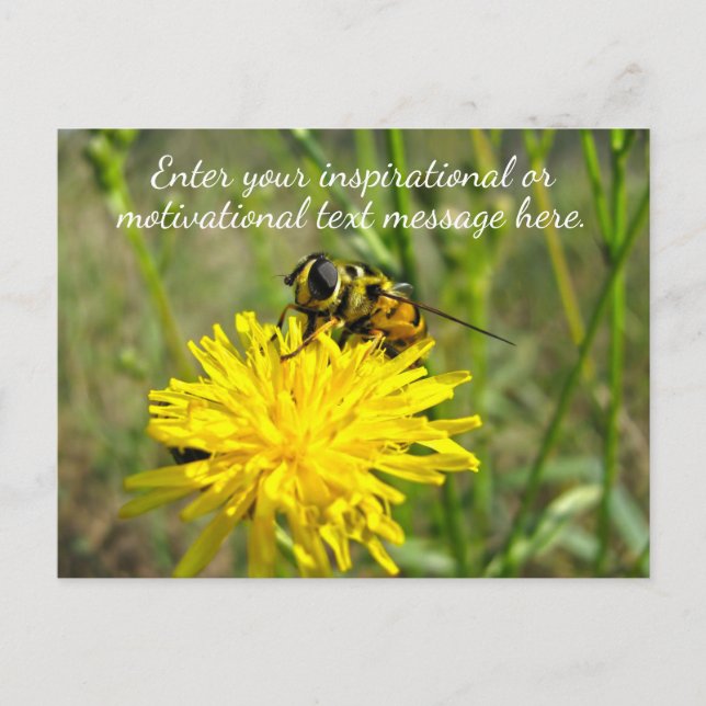 Postal Personalizado Inspirador Motivational Dandelion Be (Anverso)