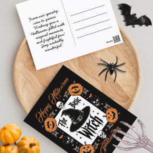 Postal Personalizado Jack o Lantern Retro: Halloween de b