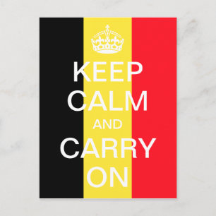 Postal Personalizado KEEP CALM y CONTINÚA - bandera de Bé