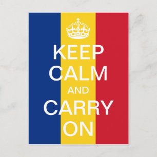 Postal Personalizado KEEP CALM y CONTINÚA - bandera de Ru