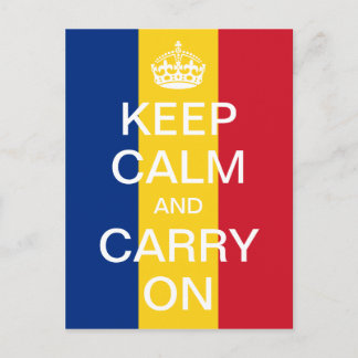 Postal Personalizado KEEP CALM y CONTINÚA - bandera de Ru