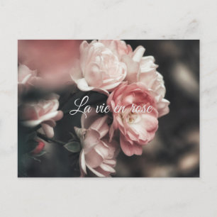 Postal Personalizado/ La Vie En Rosa/ Floral