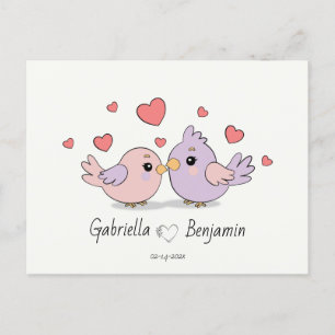 Postal Personalizado lindo amoríos corazones rosas San Va