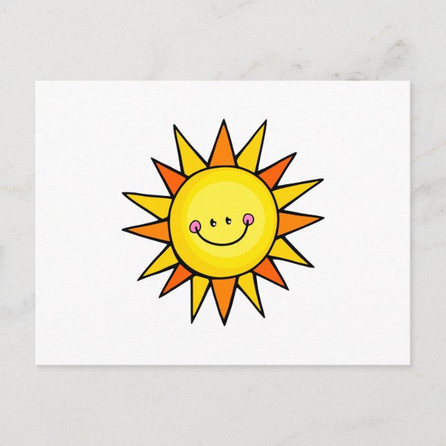 Postal Personalizado lindo Feliz verano sonriente (Anverso)