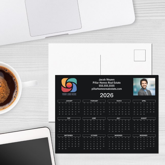 Postal Personalizado logotipo de negocios 2026 Calendario (Subido por el creador)