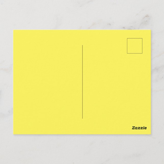 Postal Personalizado marca imagen amarilla - Perfecto est (Reverso)