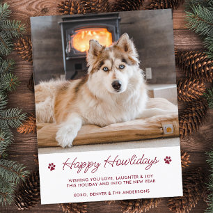 Postal Personalizado  Mascota Foto Felices Fiestas Del Pe