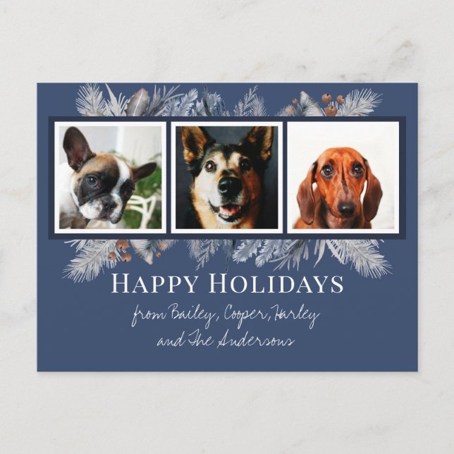 Postal Personalizado Mascota Navidades Postcard (Anverso)