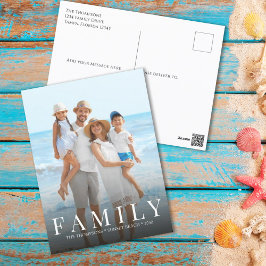 Postal Personalizado Minimalista de la familia fotográfic