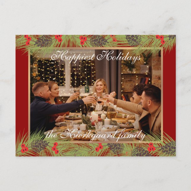 Postal Personalizado Moda clásica moderna temporada de va (Anverso)