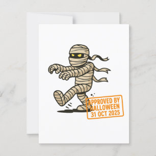 Postal Personalizado Mummy - Aprobado por Halloween