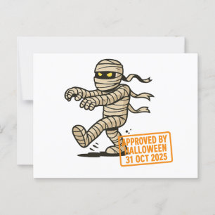Postal Personalizado Mummy - Aprobado por Halloween