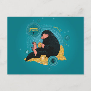 Postal Personalizado NIFFLER™ con monedas de oro