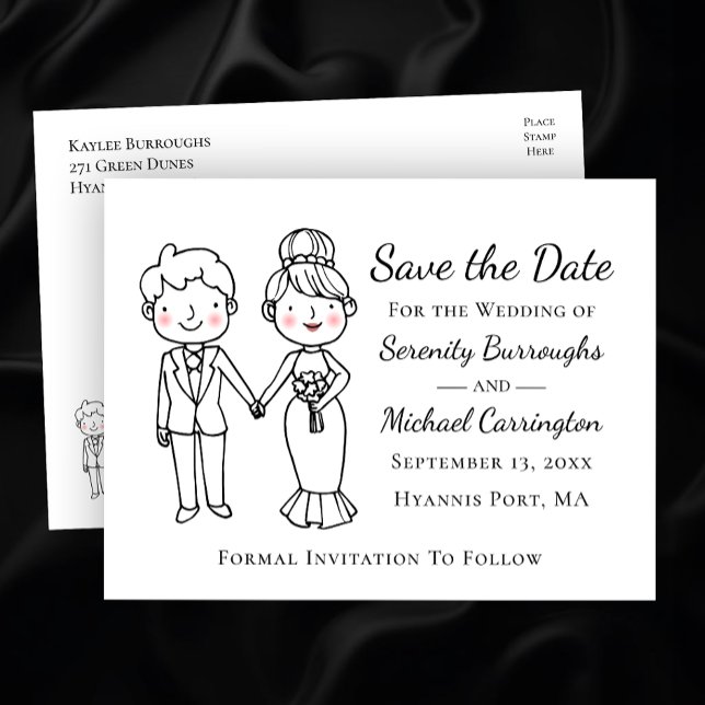Postal Personalizado Novia Boda Groom Salve La Fecha Boda (Subido por el creador)