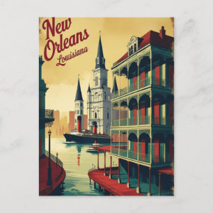 Postal Personalizado Nueva Orleans Louisiana Viaje Arte V