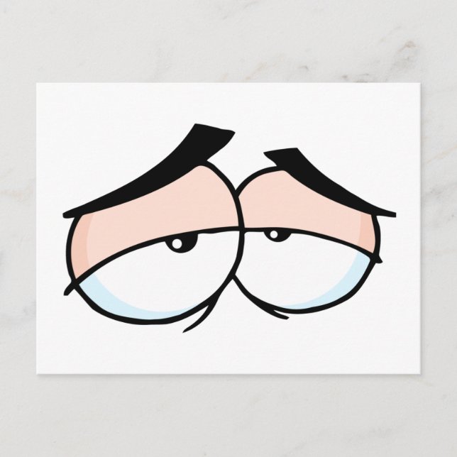 Postal personalizado ojos tristes (Anverso)