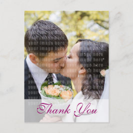 Postal Personalizado Orquídea Rosa Boda de fotos Gracias