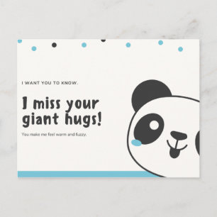Postal Personalizado - Panda Azul Divertido