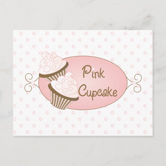 Postal Personalizado para pastel rosa (Anverso)